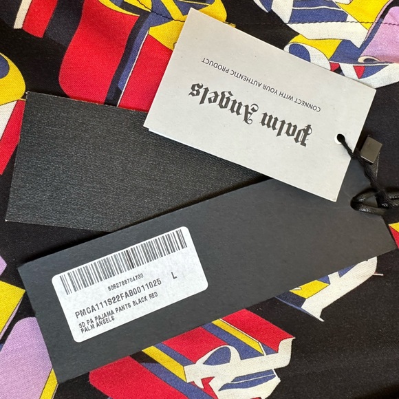 Palm Angels 3D Logo Print Straight-Leg Pajama Pants *NEW* - Picture 3 of 8